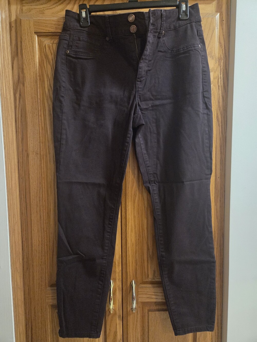 Womens Dark Purple Skinny Jeans